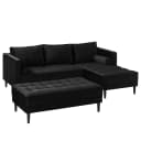 Ecksofa Pauno | Schwarz