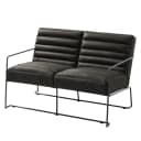 home24 Sofa 2-Sitzer Grau/Basalt | Grau