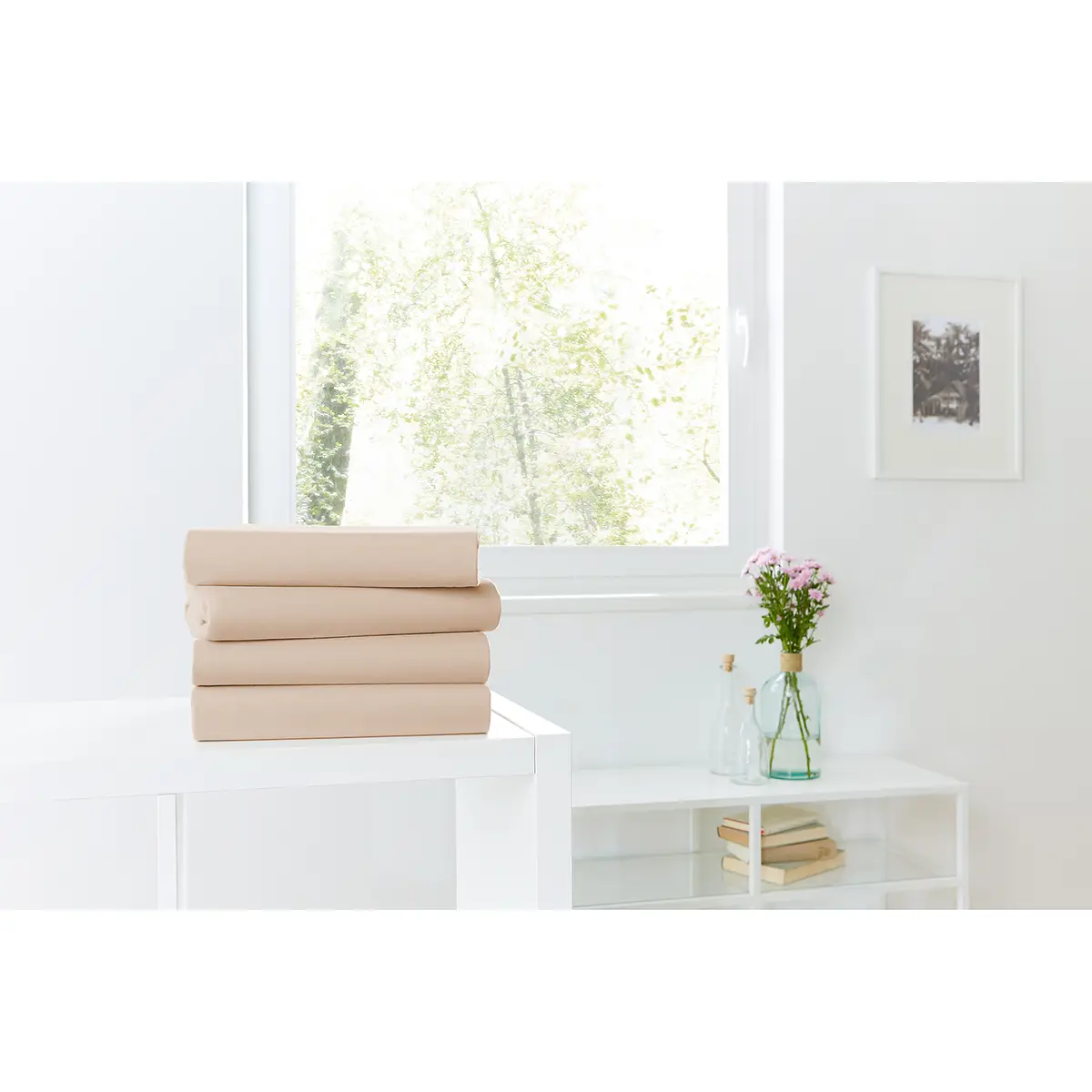 Mako-Feinjersey-Spannbetttuch Rioux | Beige