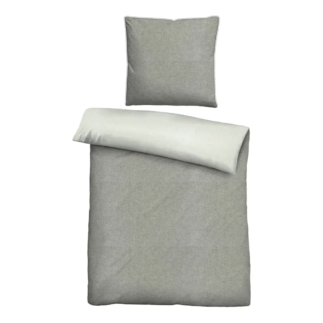 Melange-Flanell Bettwäsche 0840500 | Grau