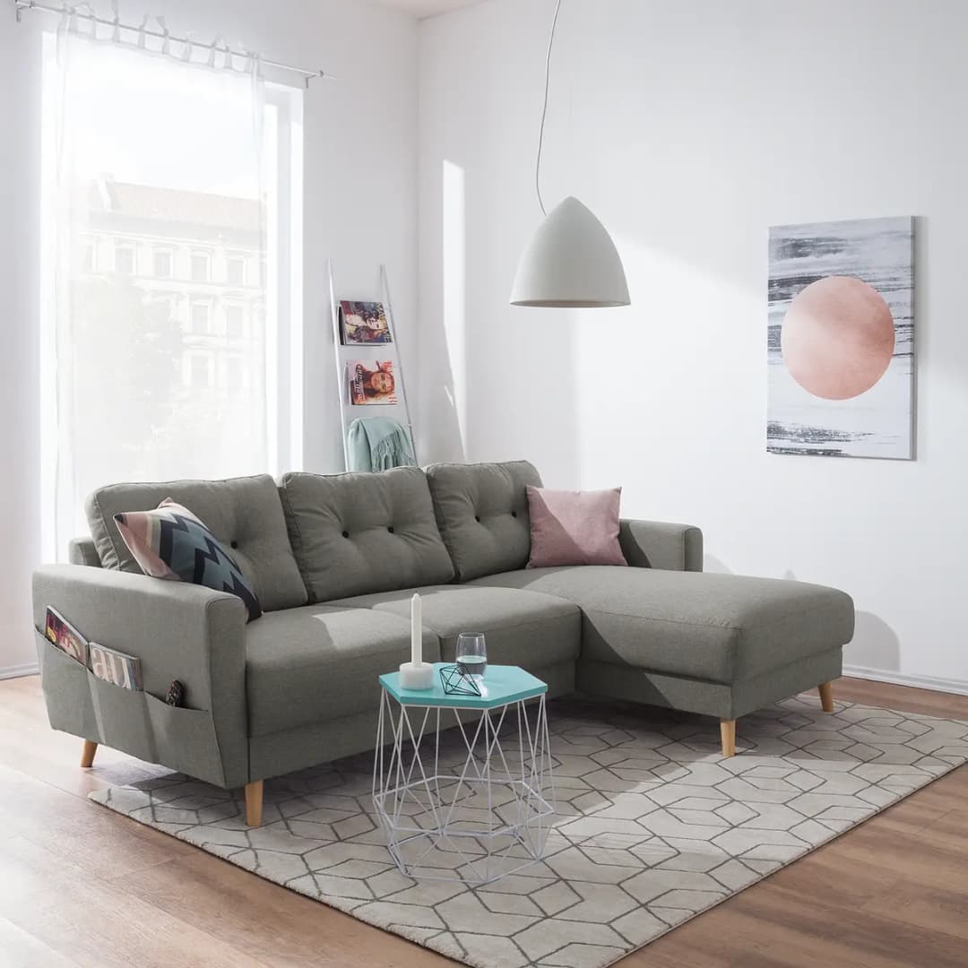 Ecksofa Luba | Grau