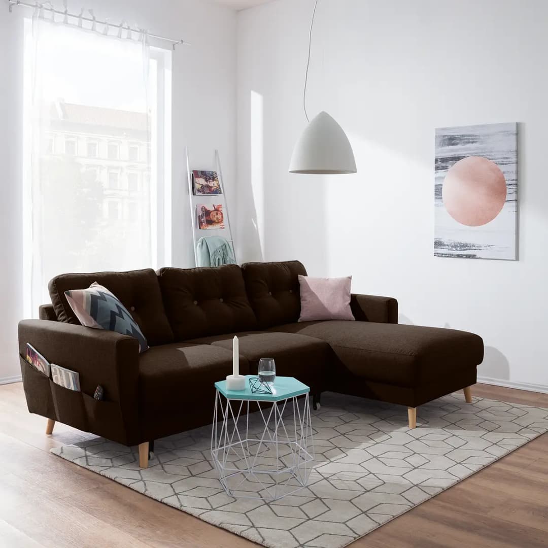 Ecksofa Luba | Braun