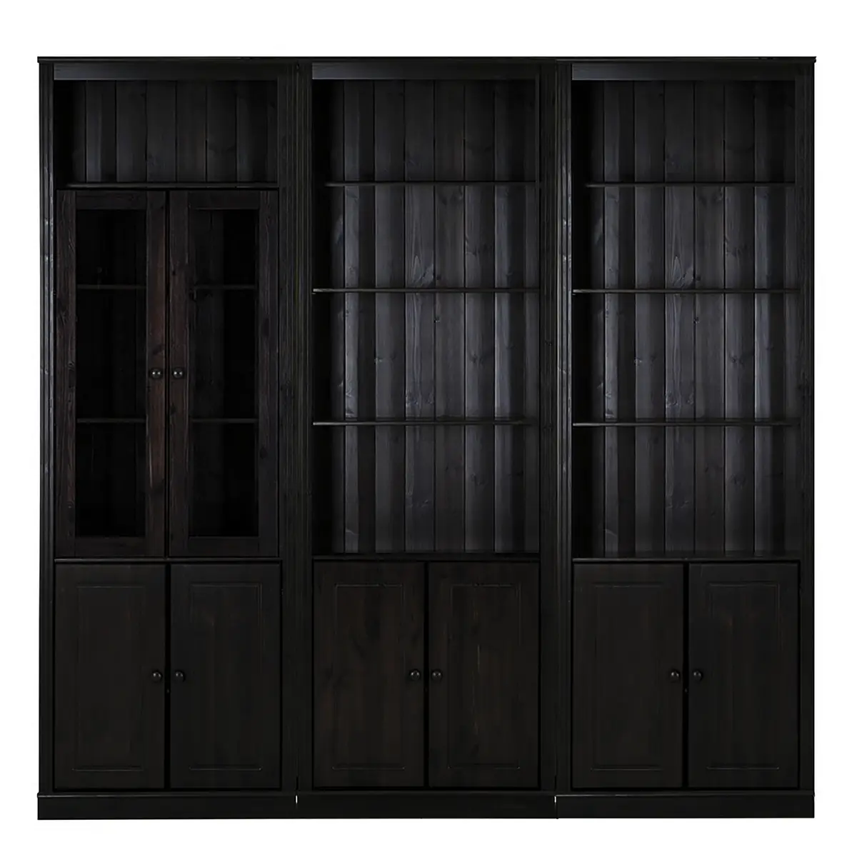 Massive Bücherwand Typ F | Braun