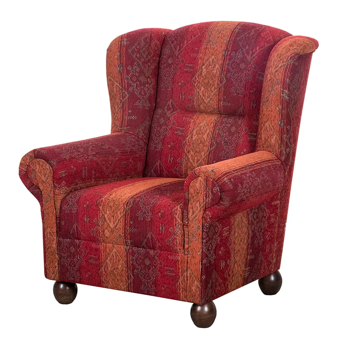 Ohrensessel Webstoff Rot | Rot