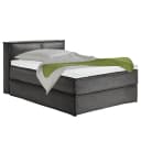 Premium Boxspringbett mit Kopfteil | Grau
