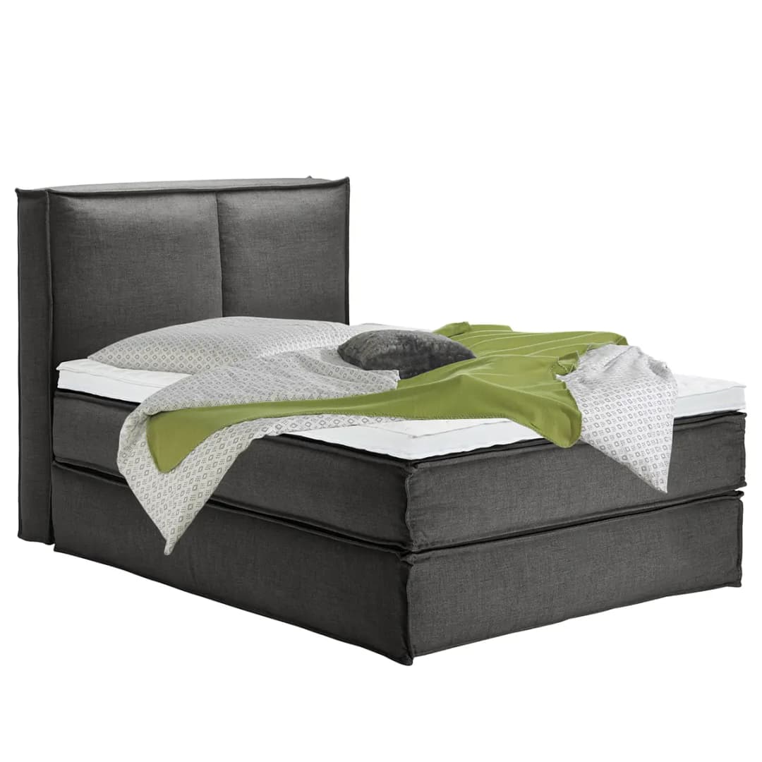 Premium Boxspringbett mit Kopfteil 140 x 220cm Flachgewebe