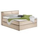 Premium Boxspringbett mit Kopfteil | Beige
