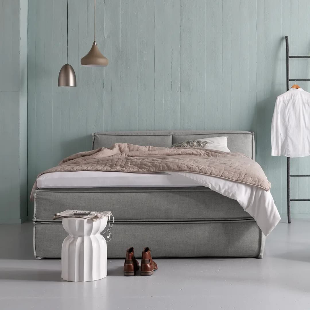 Premium Boxspringbett mit Kopfteil 200 x 220cm Flachgewebe