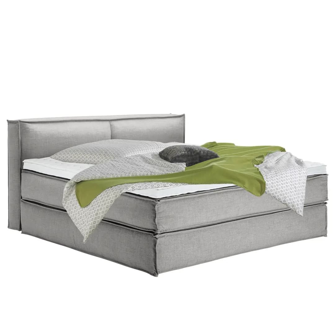 Premium Boxspringbett mit Kopfteil 200 x 220cm Flachgewebe