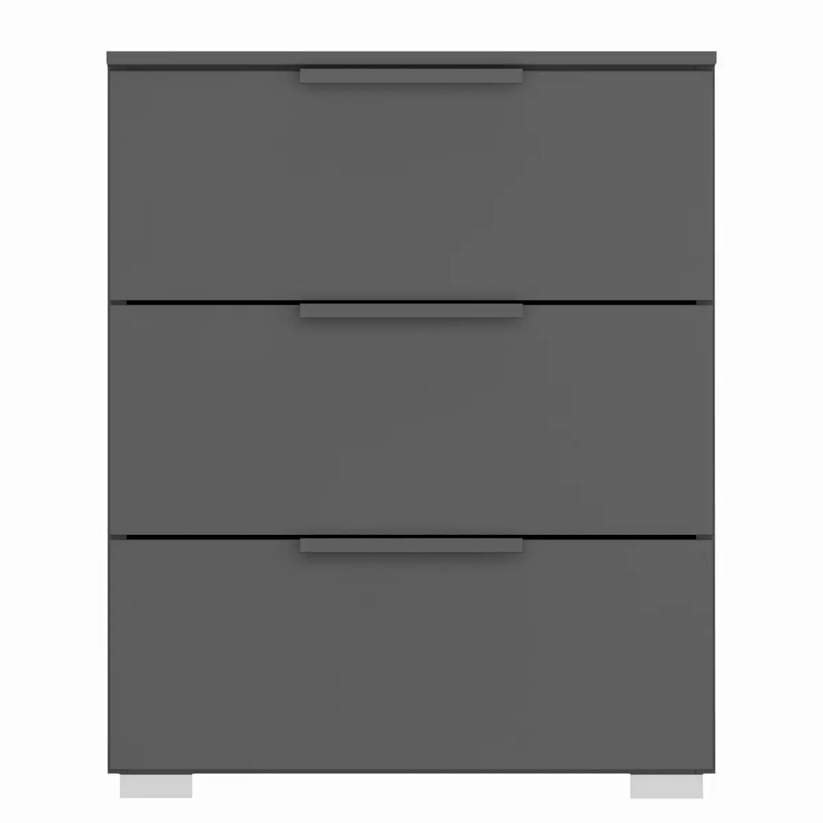 Nachtkommode x3 50cm Grau/Graphit Korpusfarbe | Grau