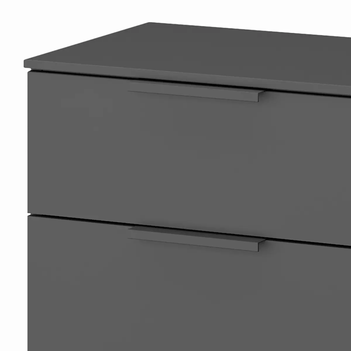 Nachtkommode x3 50cm Grau/Graphit Korpusfarbe | Grau
