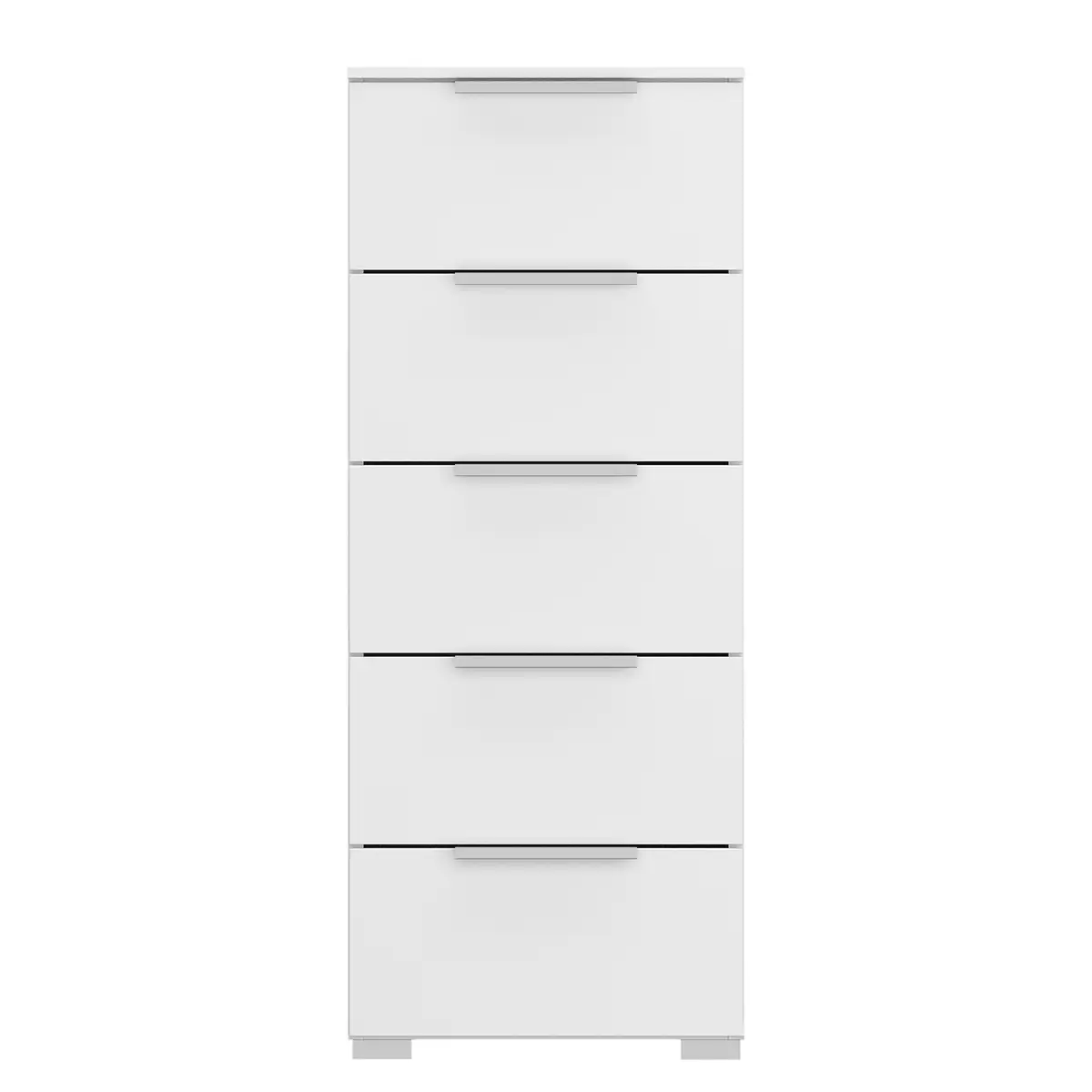 Kommode x5 40cm Weiß/Alpinweiß Aluminium | Weiß