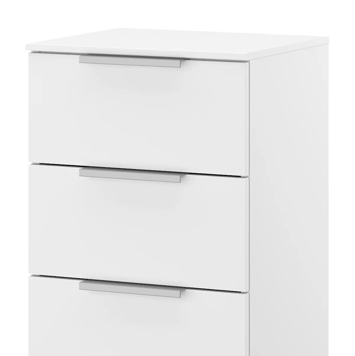 Kommode x5 40cm Weiß/Alpinweiß Aluminium | Weiß
