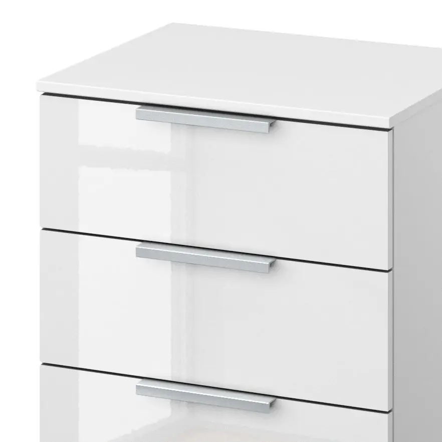 Nachtkommode x3 40cm | Weiß