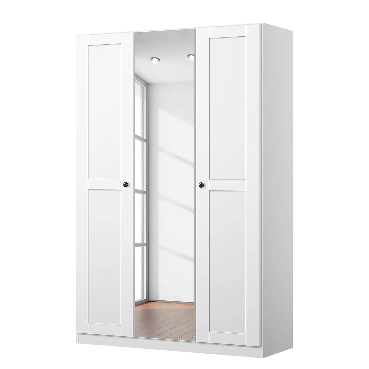 Drehtürenschrank Landhaus II | Weiß