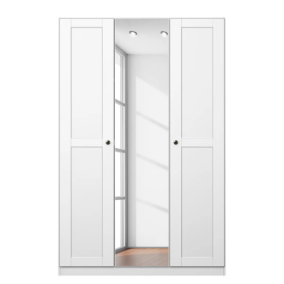 Drehtürenschrank Landhaus II | Weiß