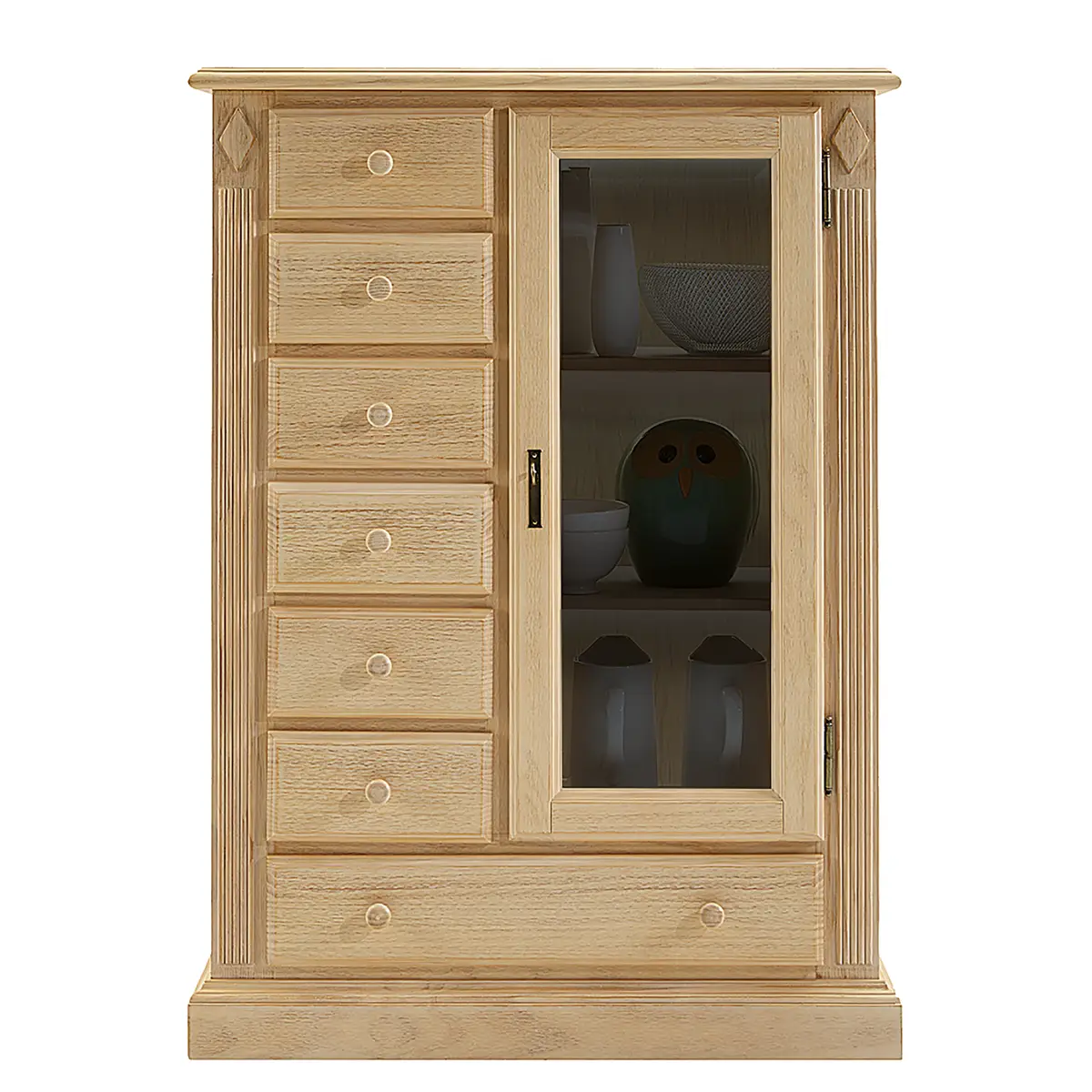 Vitrinenschrank Breddin | Braun