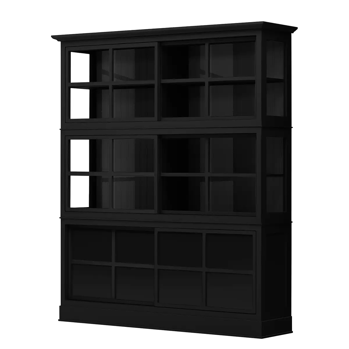 Vitrinenschrank | Schwarz