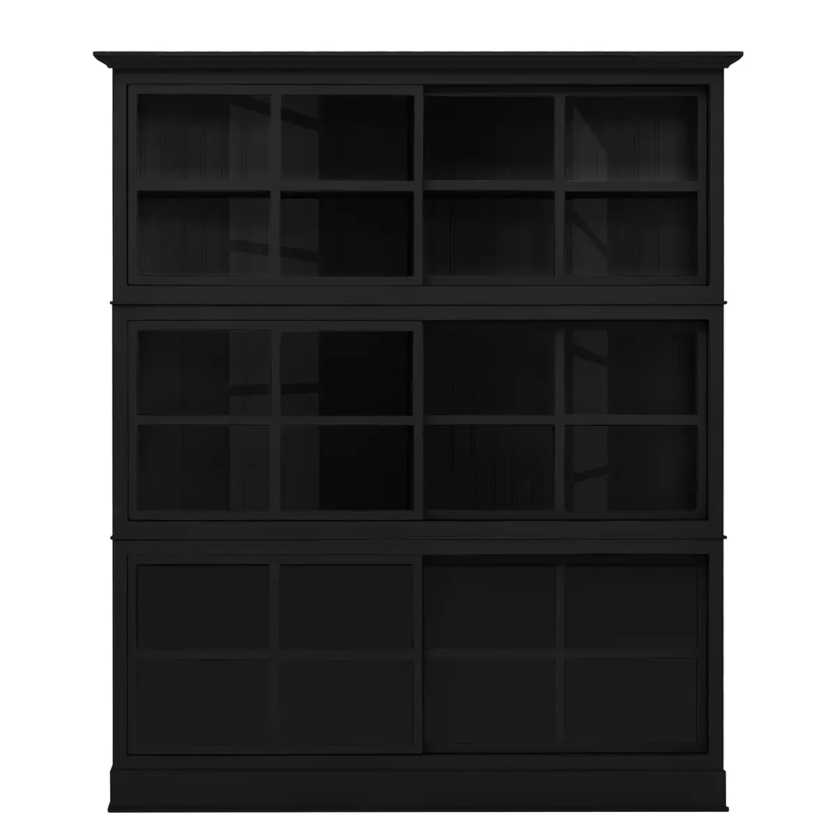 Vitrinenschrank | Schwarz
