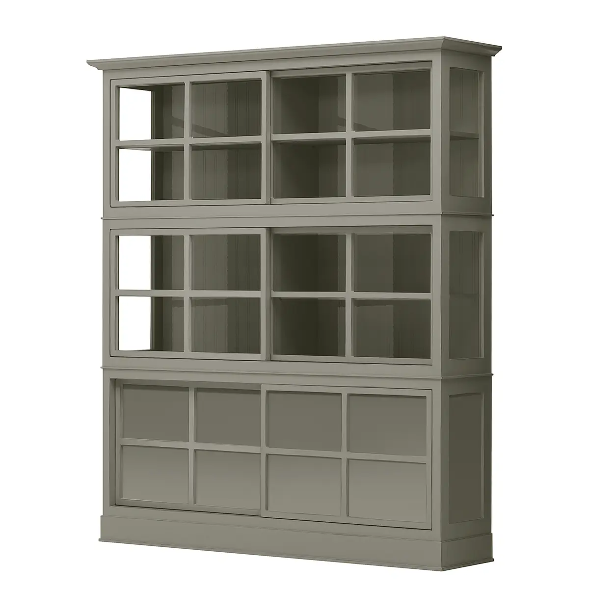 Vitrinenschrank Azjana | Grau