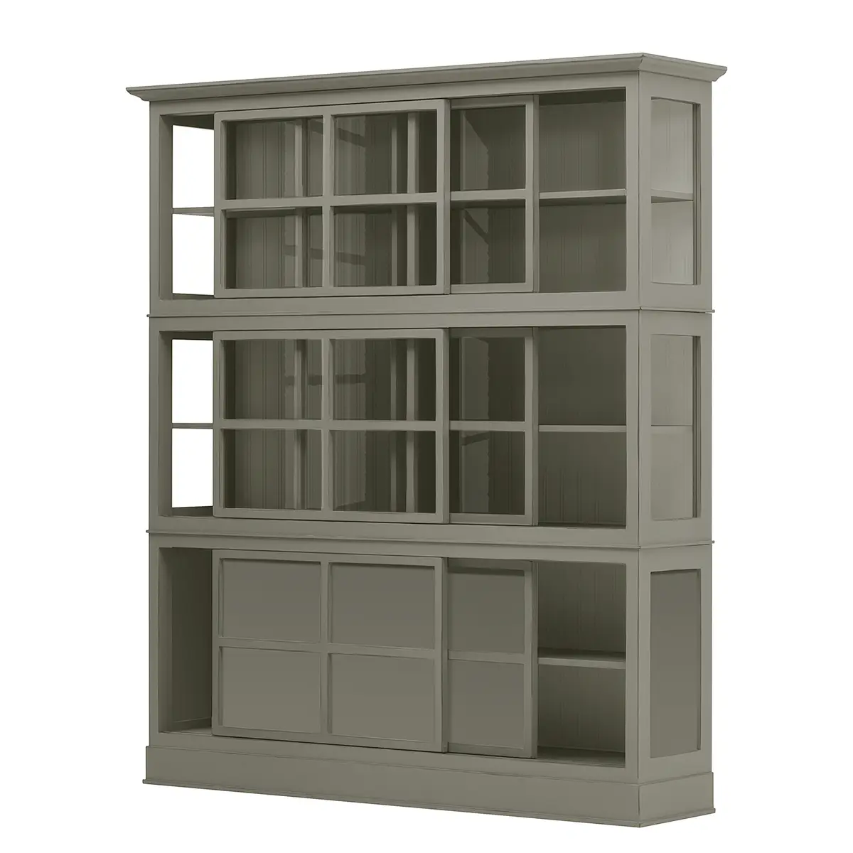 Vitrinenschrank Azjana | Grau
