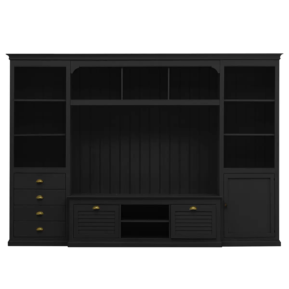 TV-Wand Sollerön II | Schwarz