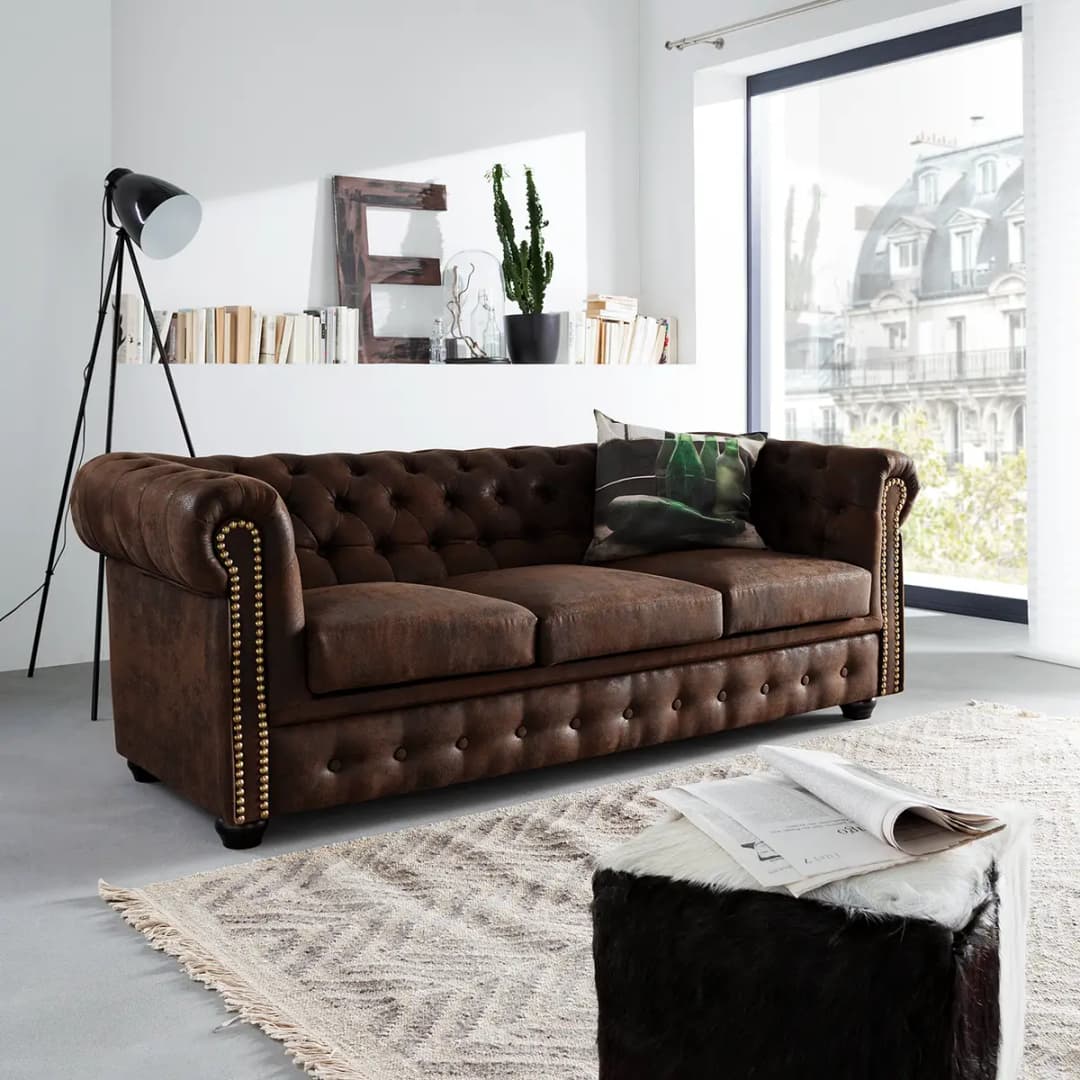 Sofa Torquay 3-Sitzer | Braun