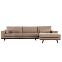 Ecksofa mit Longchair Vele | Braun
