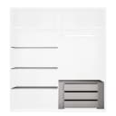 Zubehör für Kleiderschrank 90/90 210cm Grau Classic | Grau