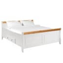 Massivholz-Doppelbett 140 x 200cm | Holztöne