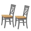 Esszimmerstuhl 2er-Set | Grau