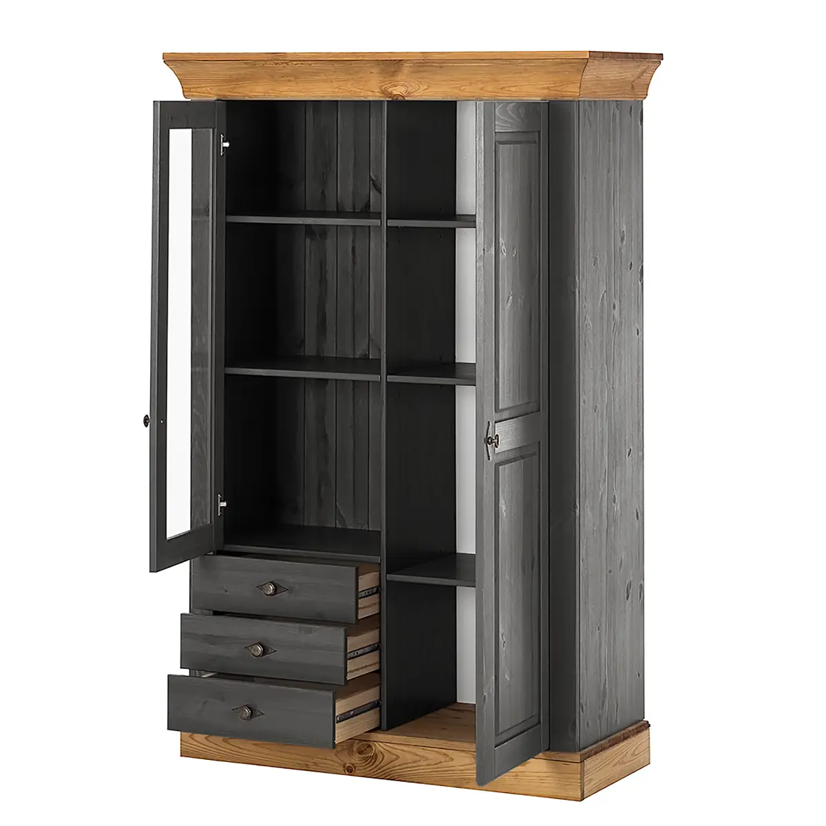 Vitrinenschrank Bergen | Braun