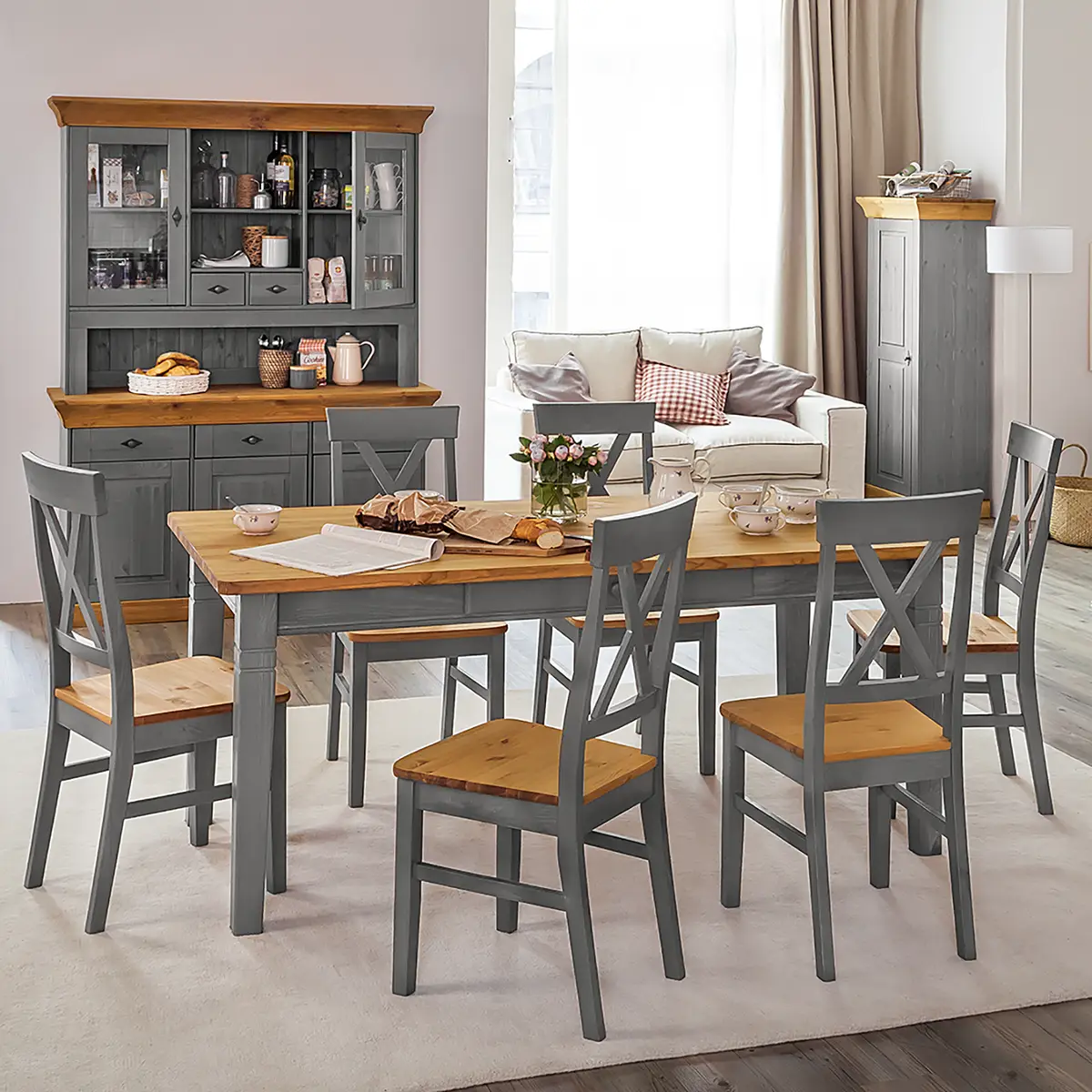 Esszimmerstuhl 2er Set | Braun