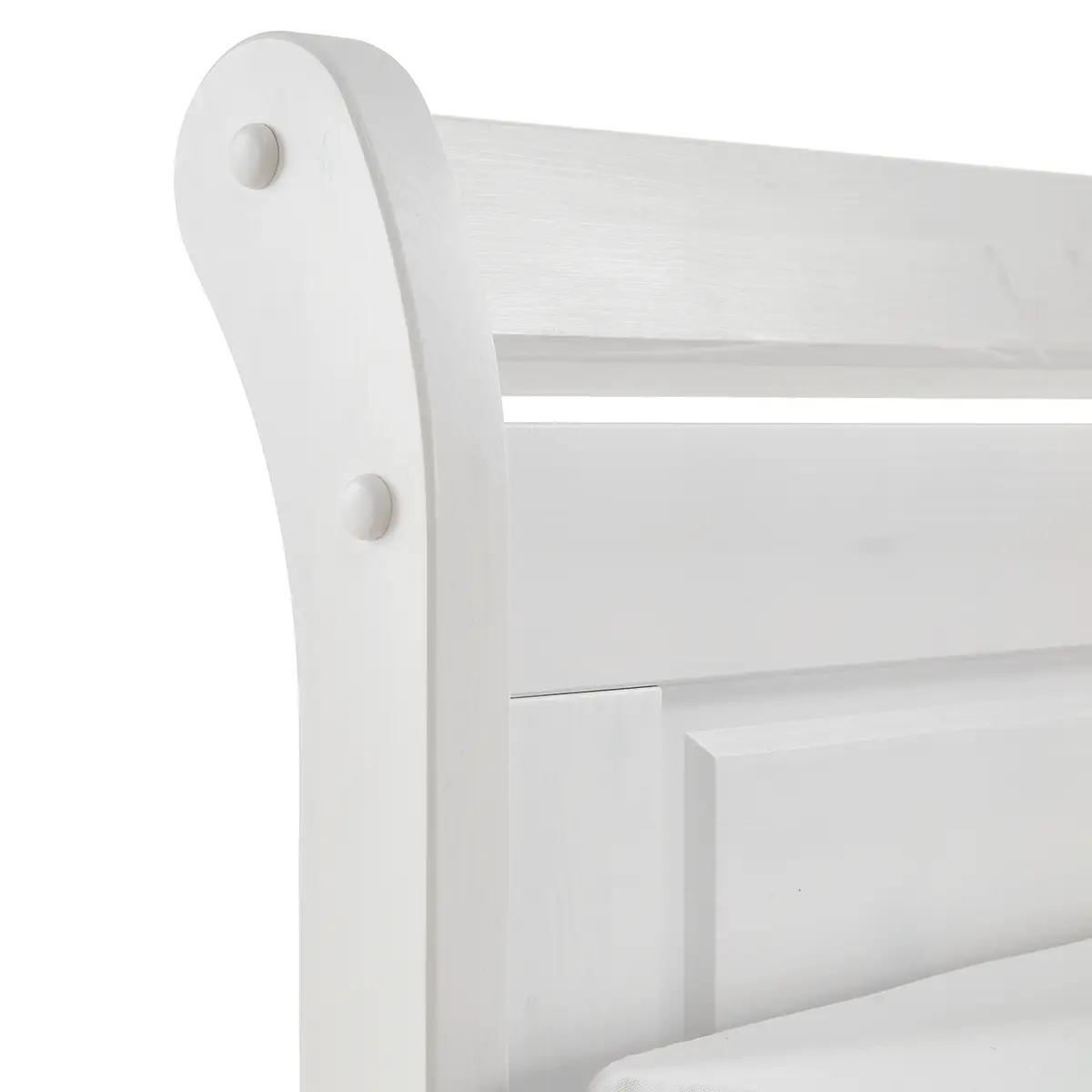 Massivholz-Einzelbett 90 x 200cm | Weiß