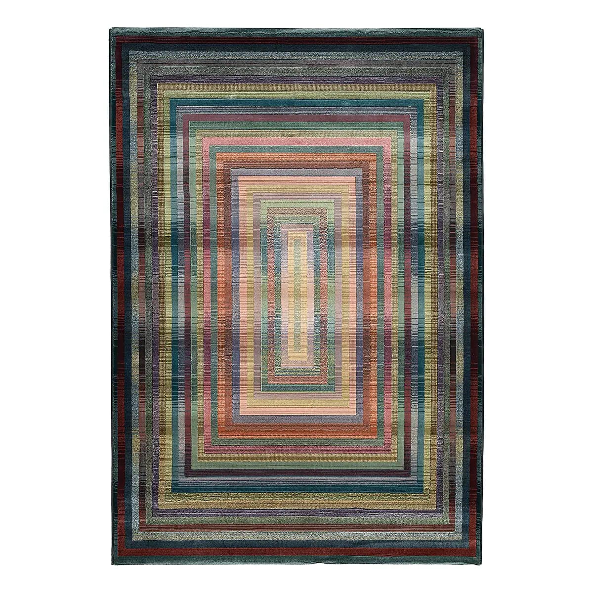 Kurzflorteppich Edge Multicolor | Mehrfarbig