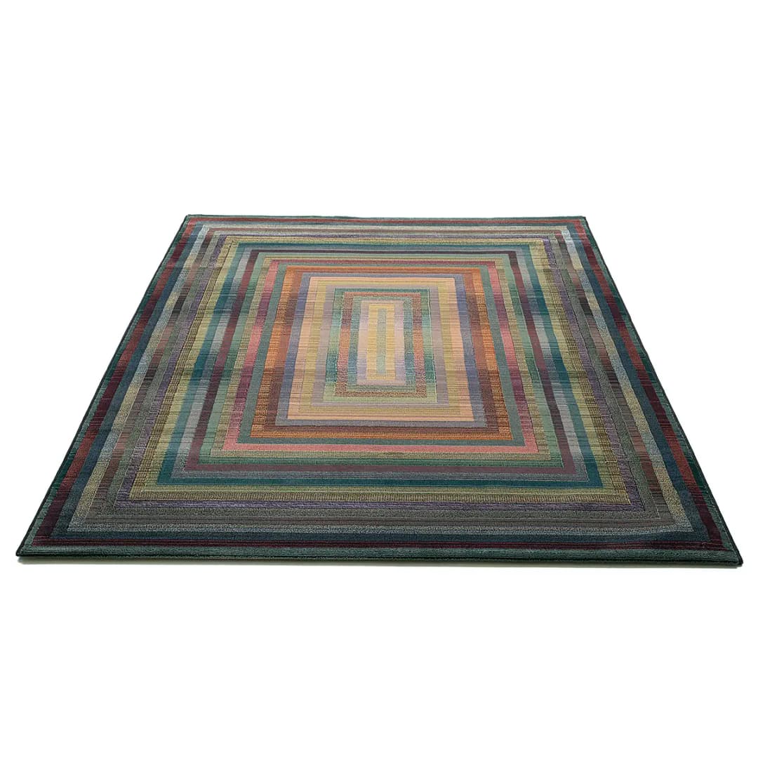 Kurzflorteppich Edge Multicolor | Mehrfarbig
