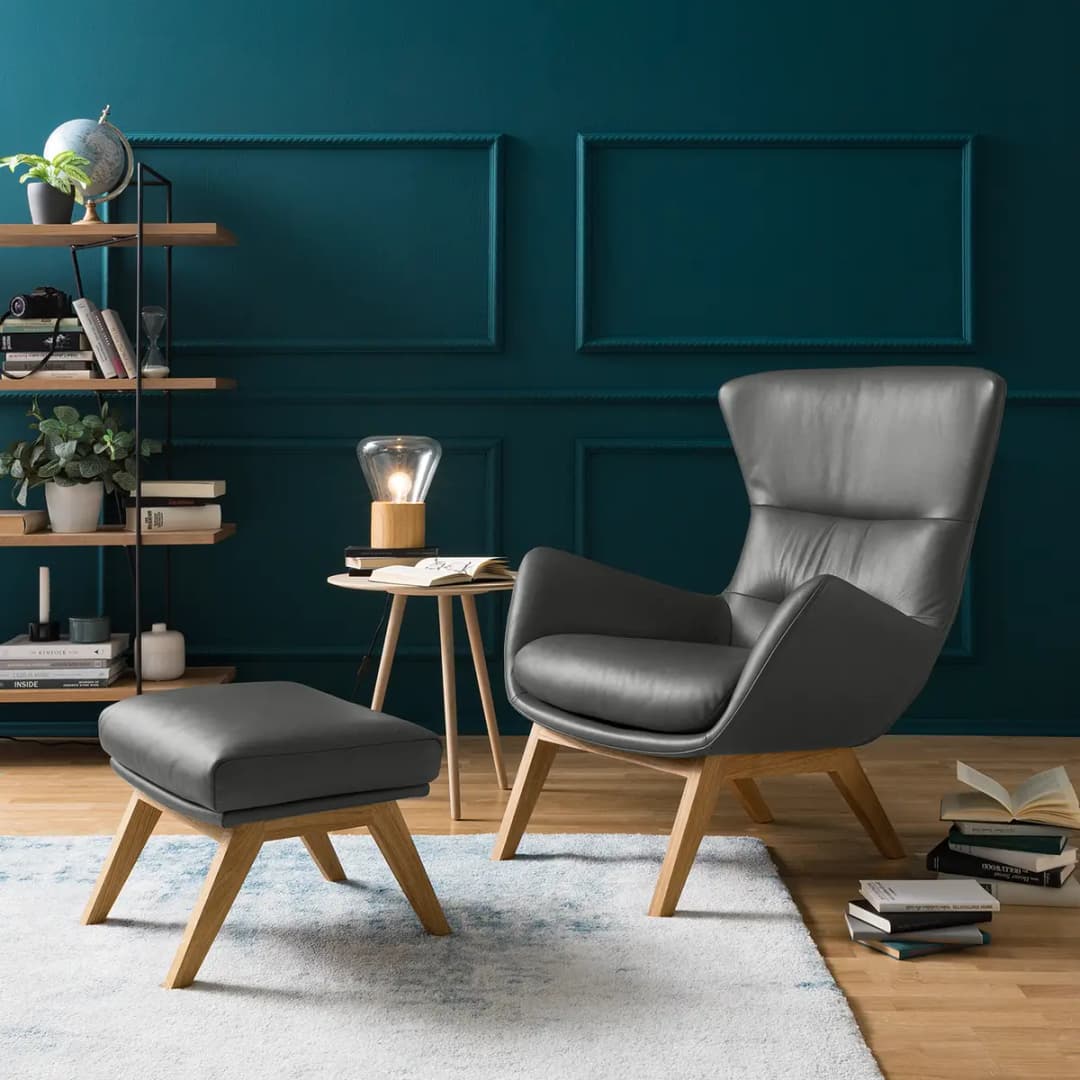 Sessel Neka Grau/Eiche Dunkel | Grau