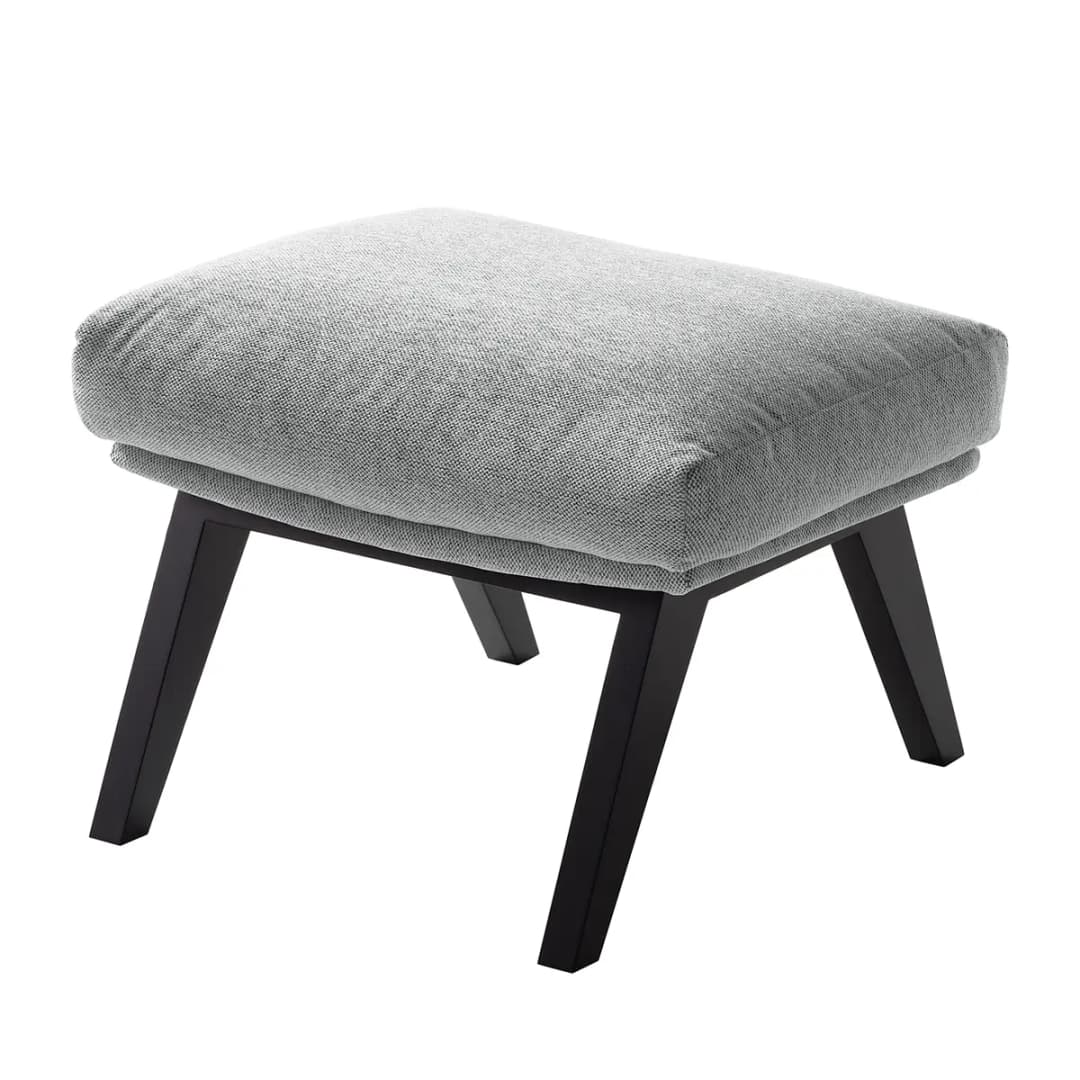 Hocker mit Holzfüßen | Grau