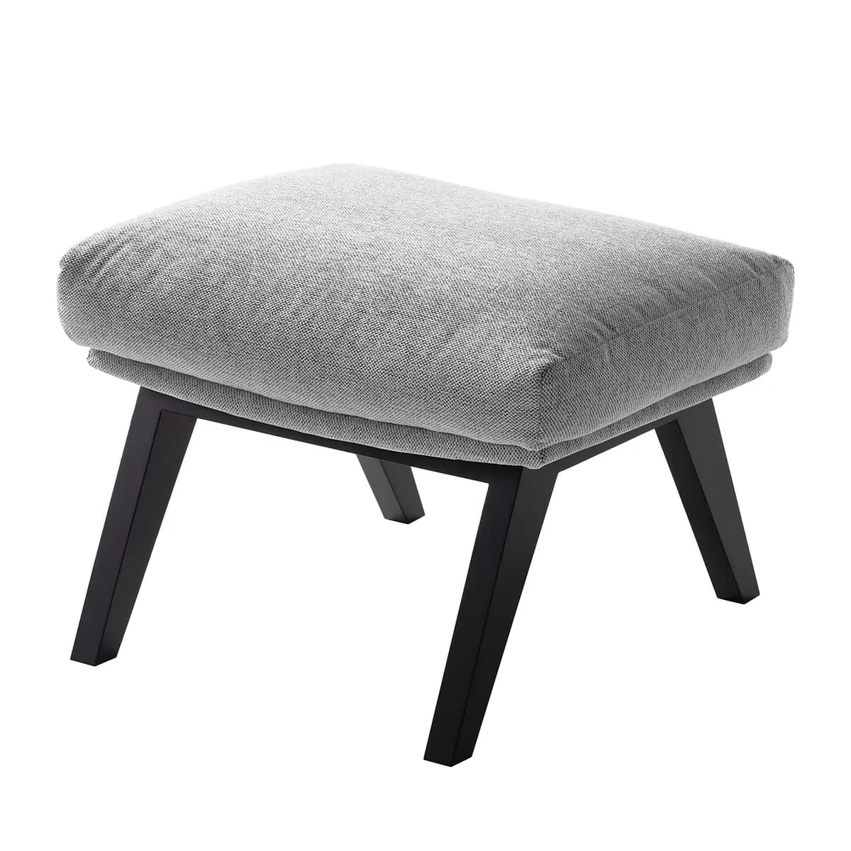 Hocker mit Holzfüßen | Grau