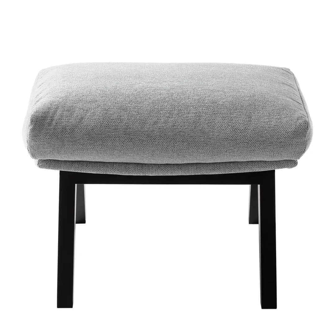 Hocker mit Holzfüßen | Grau