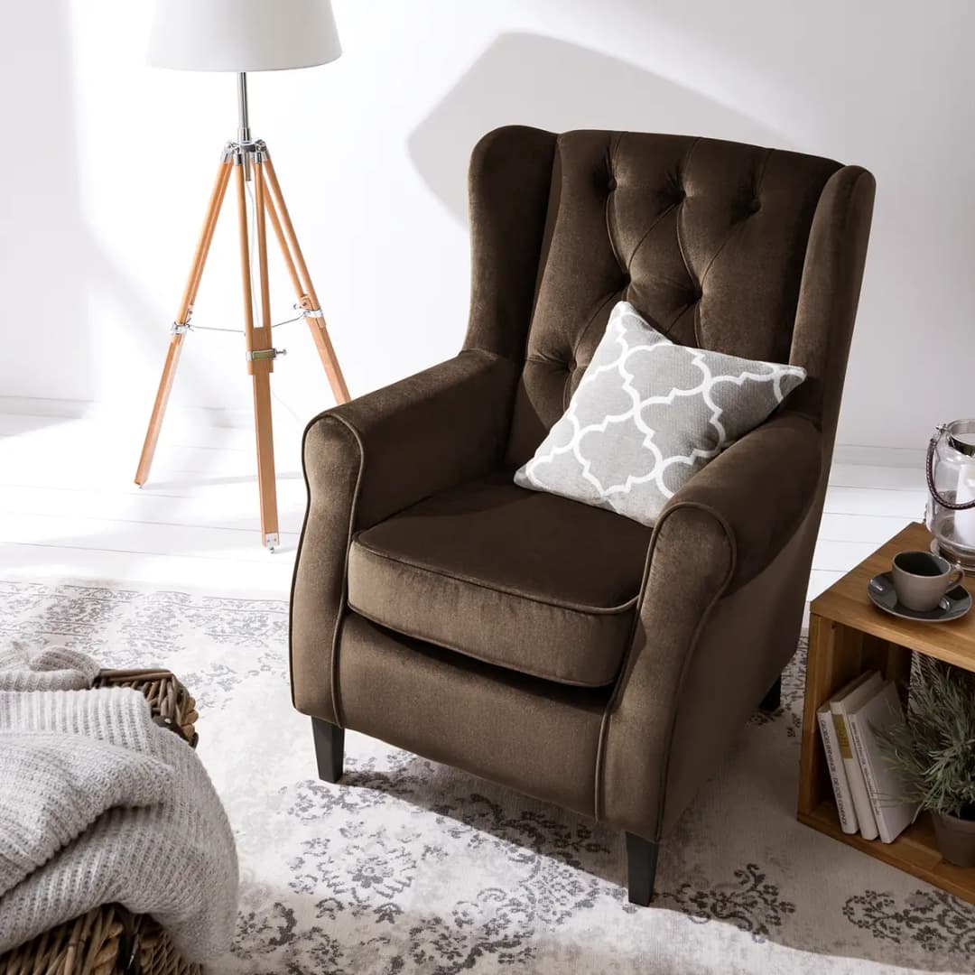 Ohrensessel Gala | Braun