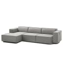 Ecksofa mit Longchair Osta | Braun