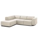 Ecksofa mit Ottomane Osta | Beige