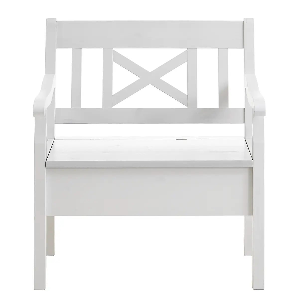 Sitzbank Fjord II 84cm Weiß/Kiefer Weiß | Weiß