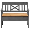 Sitzbank Fjord II 105cm Braun/Grau/Kiefer Grau/Kiefer | Braun