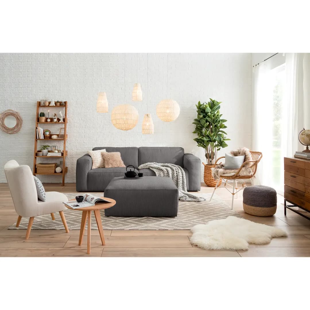 Polsterhocker Lola | Grau