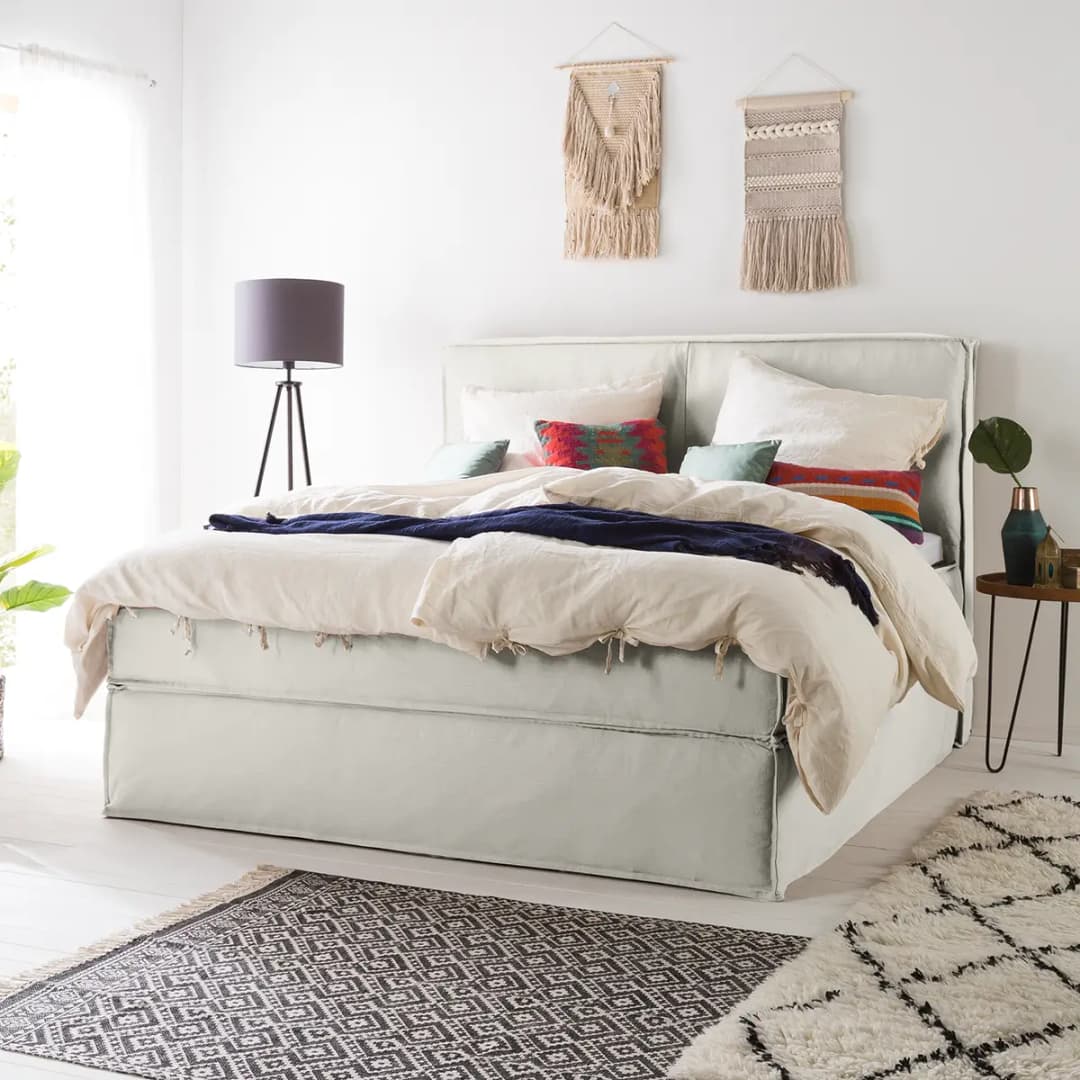 Premium Boxspringbett Kielo | Weiß