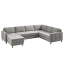 Wohnlandschaft Grau/Granit Strukturstoff | Grau