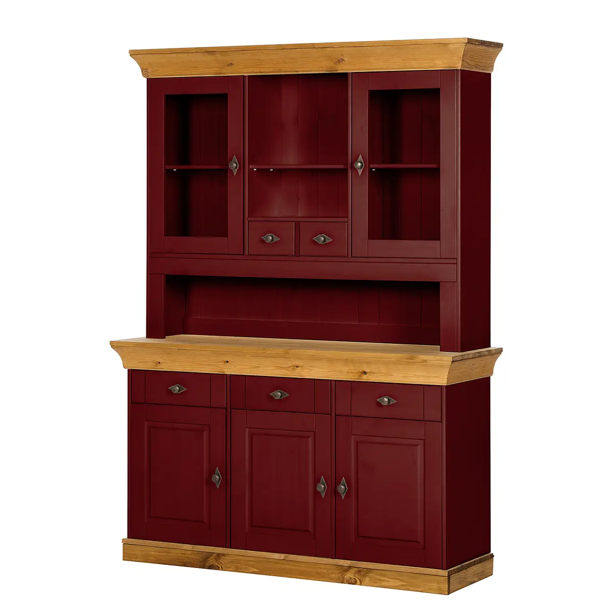 Buffet I 143 x 197 x 45cm Rot/Braun/Kiefer | Braun
