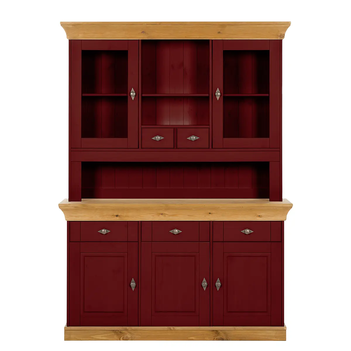 Buffet I 143 x 197 x 45cm Rot/Braun/Kiefer | Braun